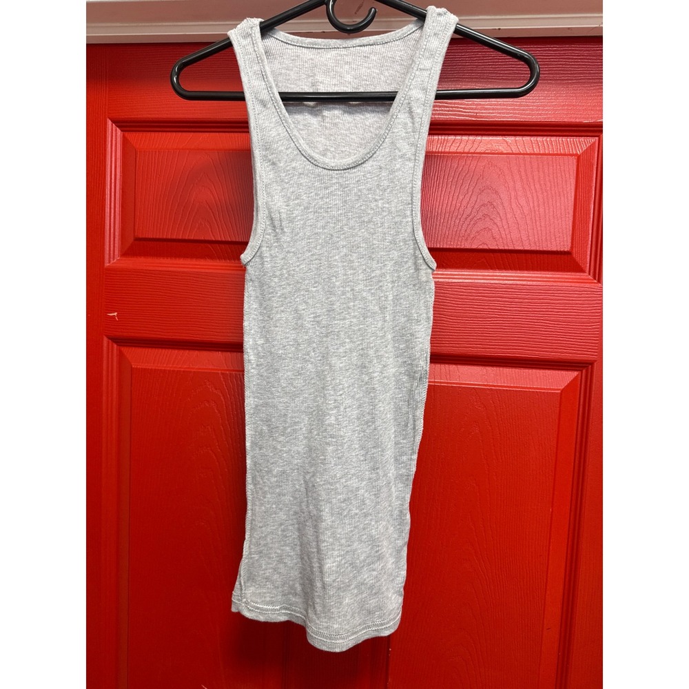 New Balance Mens Ribbed Tank Top Heather Gray Sleeveless Undershirt Size Small